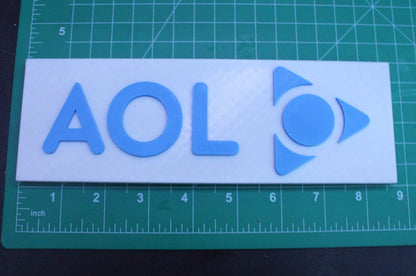 AOL 3D printed 3D printed Logo Sign Wall Desk Shelf Art