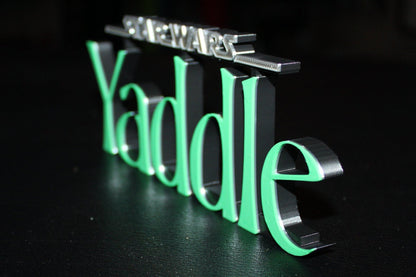 Yaddle 3D printed Logo Art