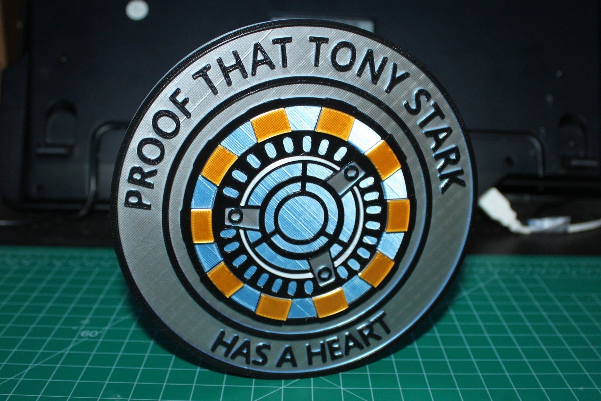 Proof that Tony Stark has a heart 3D printed Logo Art