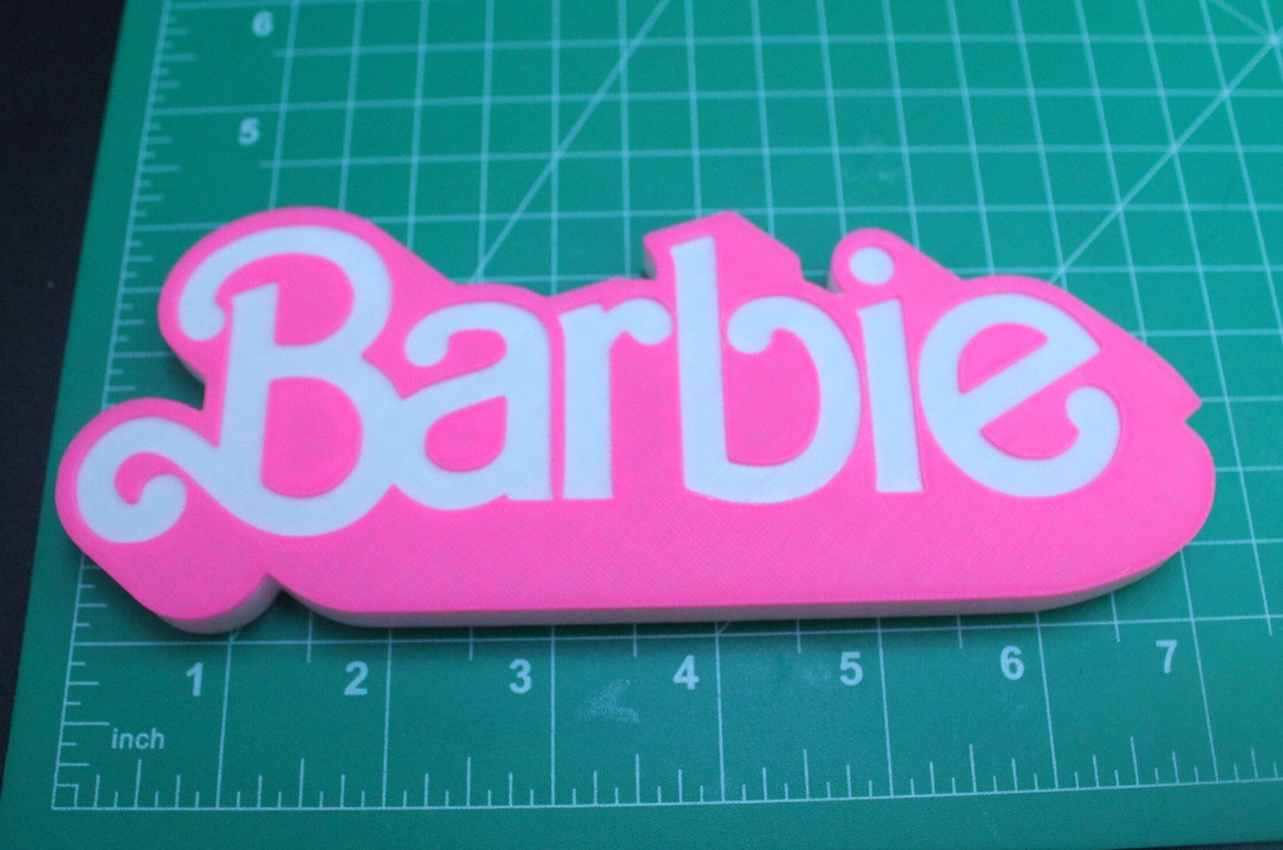 Barbie 3D printed Logo Sign Wall Desk Shelf Art