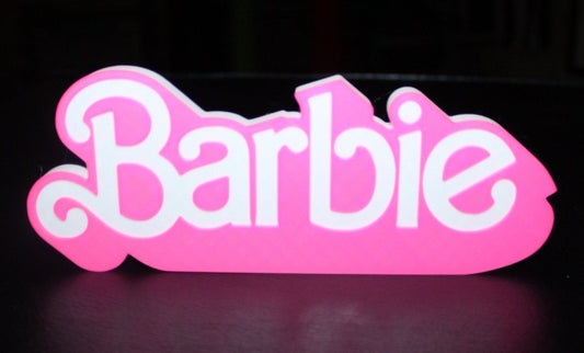 Barbie 3D printed Logo Sign Wall Desk Shelf Art