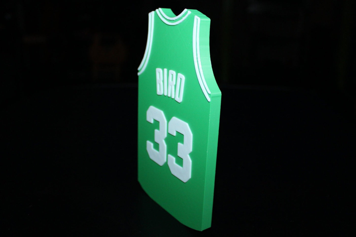 Celtics Larry Bird #33 Jersey 3D printed Logo Sign Wall Desk Shelf Art