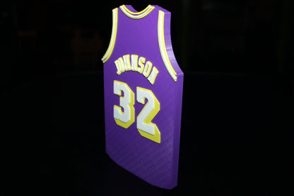 Magic Johnson Lakers Jersey 3D printed Logo Sign Wall Desk Shelf Art