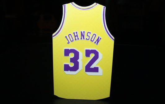 Magic Johnson Lakers Jersey 3D printed Logo Sign Wall Desk Shelf Art