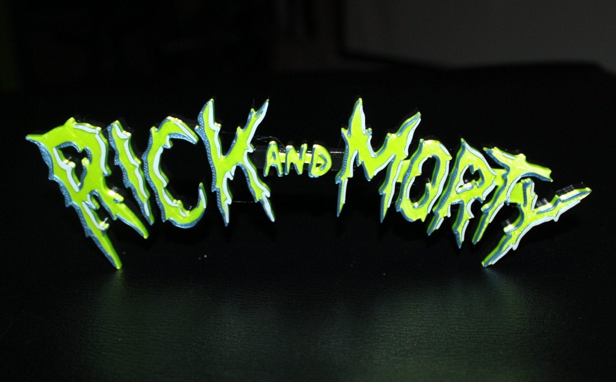 Rick and Morty 3D printed Logo Sign Wall Desk Shelf Art – WindyCity3D
