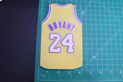 Kobe Bryant Lakers Jersey 3D printed Logo Sign Wall Desk Shelf Art