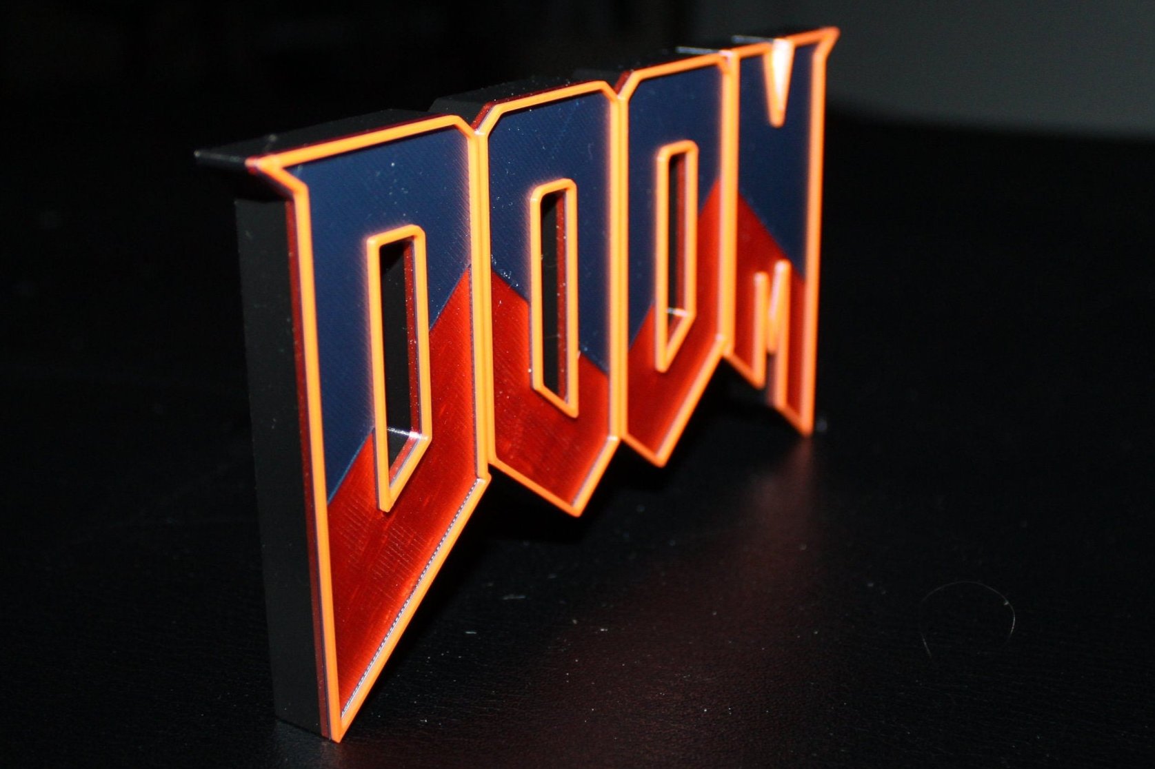 Doom Video Game 3D printed Logo Art