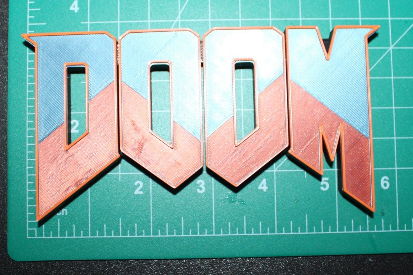 Doom Video Game 3D printed Logo Art