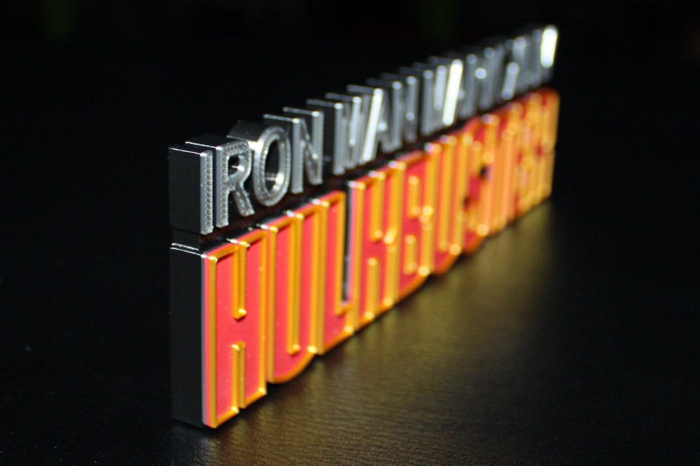 HulkBuster 3D printed Comic Logo Art