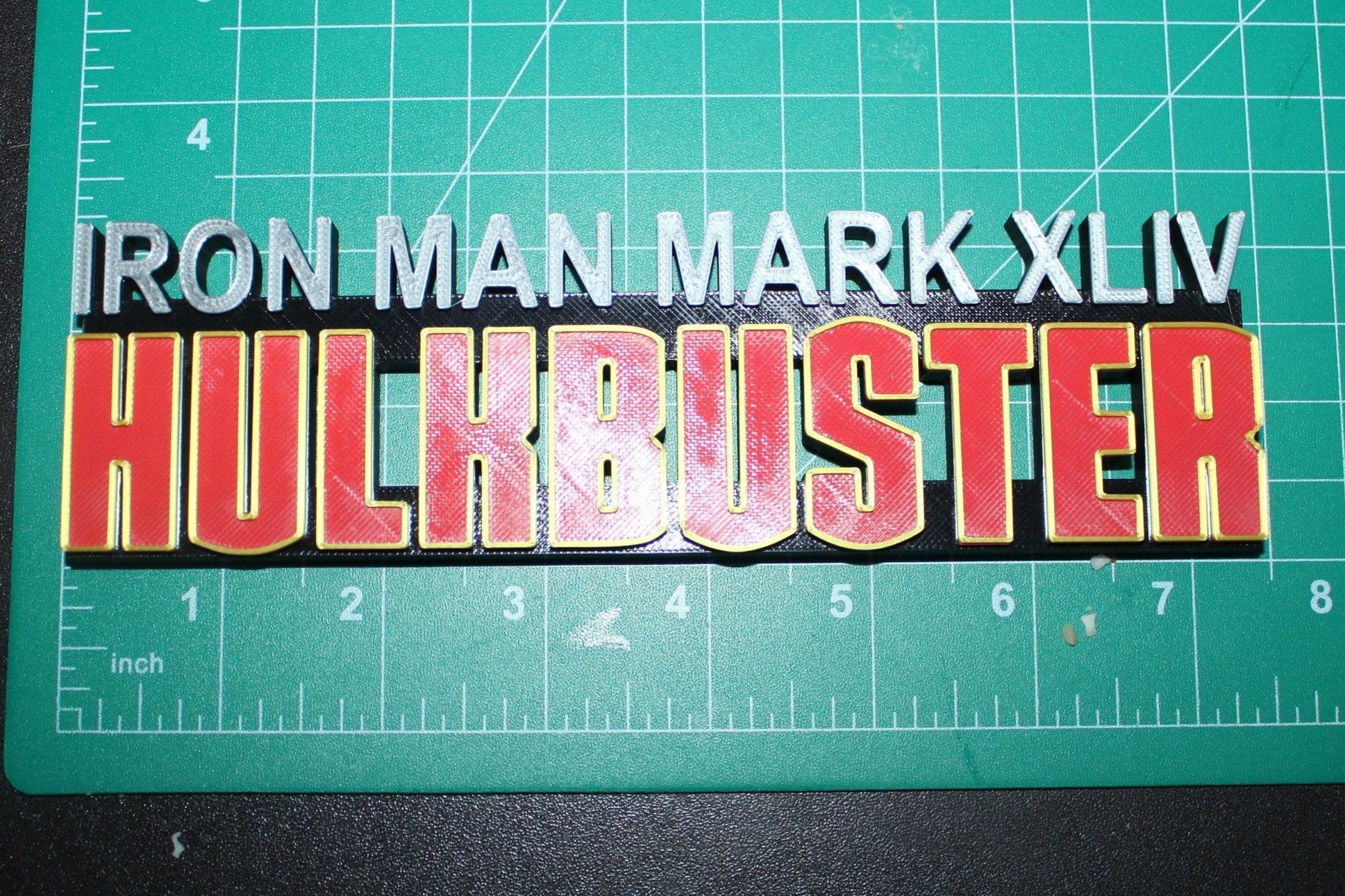 HulkBuster 3D printed Comic Logo Art