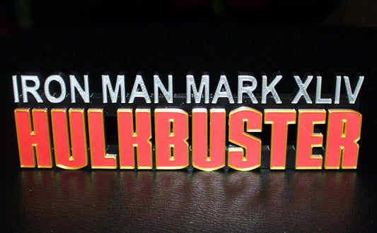 HulkBuster 3D printed Comic Logo Art