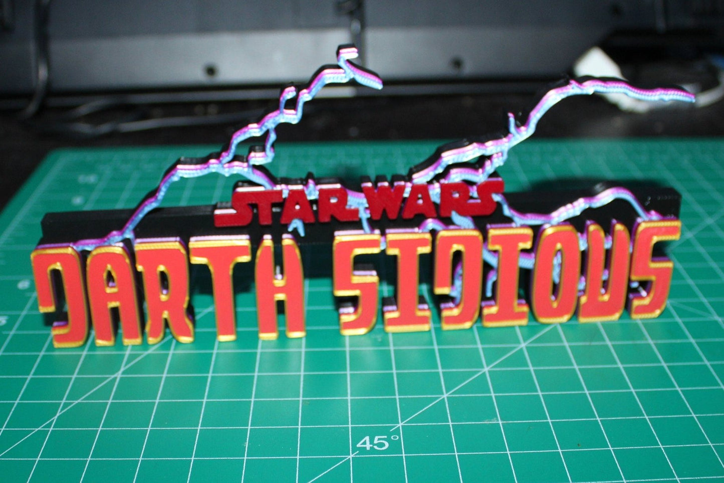 Darth Sidious 3D printed Comic Logo Art