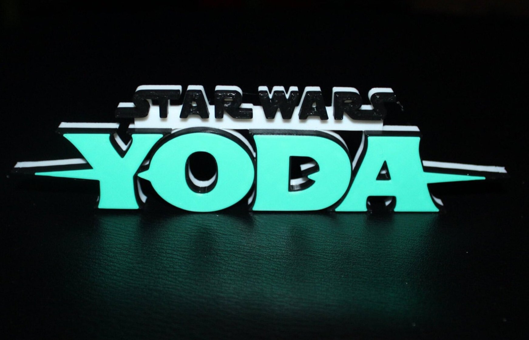 Yoda 3D printed Comic Logo Art