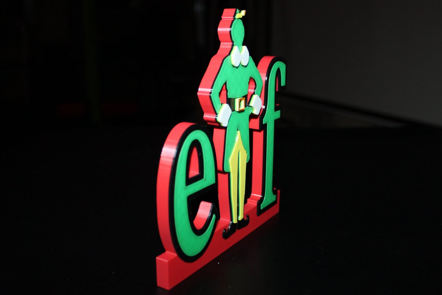 Elf Movie 3D printed Logo Sign Wall Desk Shelf Art