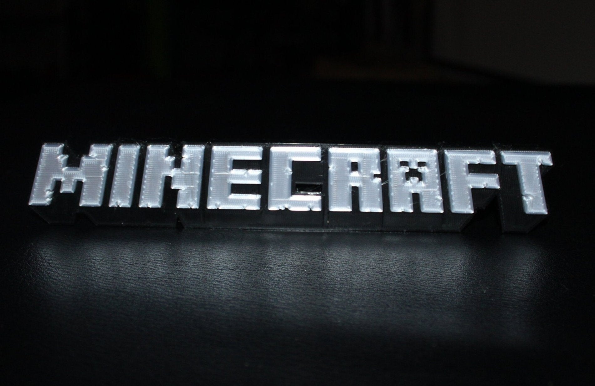 Minecraft 3D printed Logo Sign Wall Desk Shelf Art – WindyCity3D