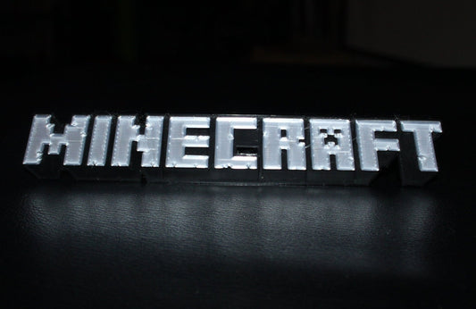 Minecraft 3D printed Logo Sign Wall Desk Shelf Art