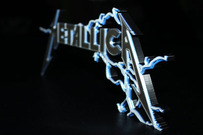 Metallica W Lighting Strike 3D Printed Logo Art