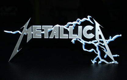 Metallica W Lighting Strike 3D Printed Logo Art