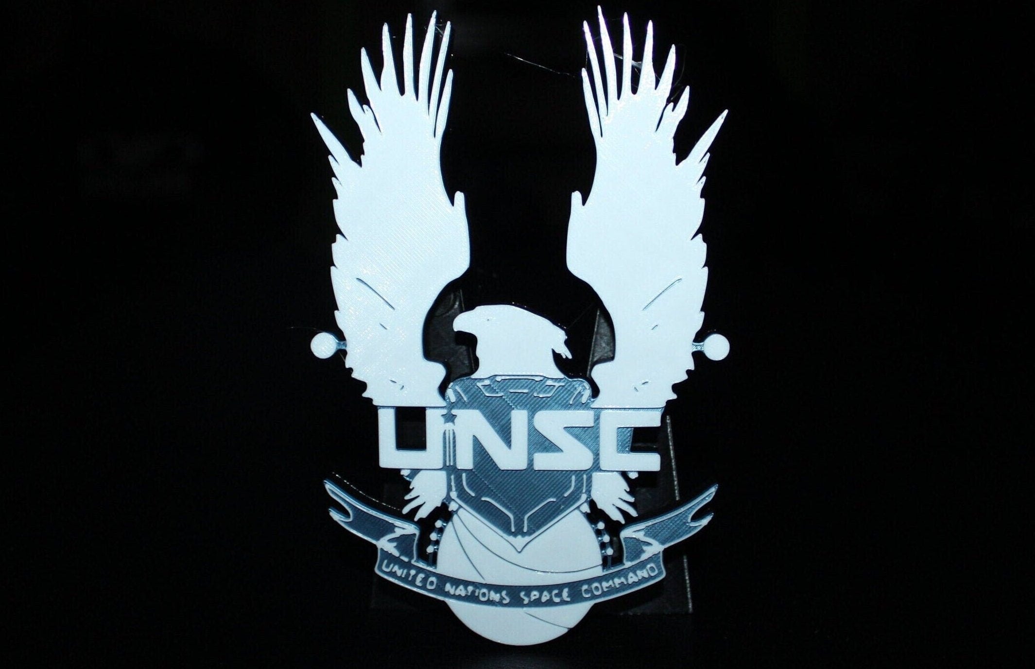 Halo UNSC United Nations Space Command 3D printed Logo Sign Wall Desk ...