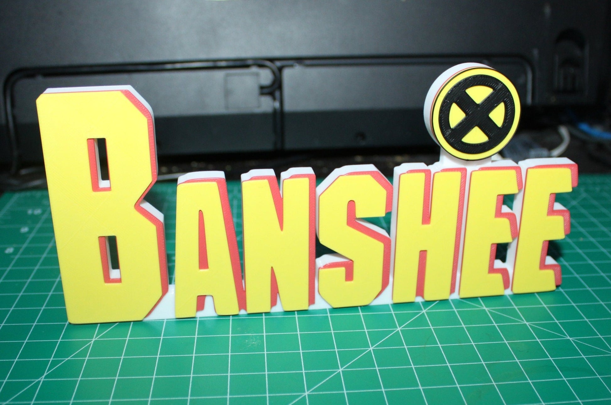 Banshee 3D printed Comic Logo Art