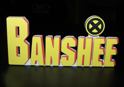 Banshee 3D printed Comic Logo Art