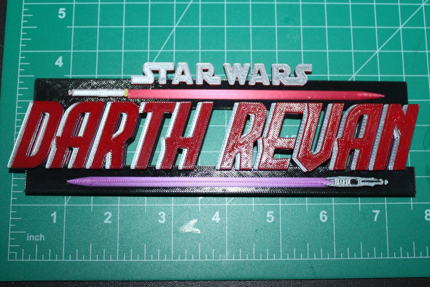 Darth Revan w/lightsabers 3D printed Logo Art