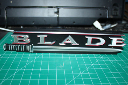 Blade 3D printed Comic Logo Art