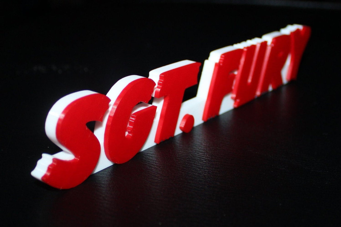 SGT. Fury 3D printed Comic Logo Art