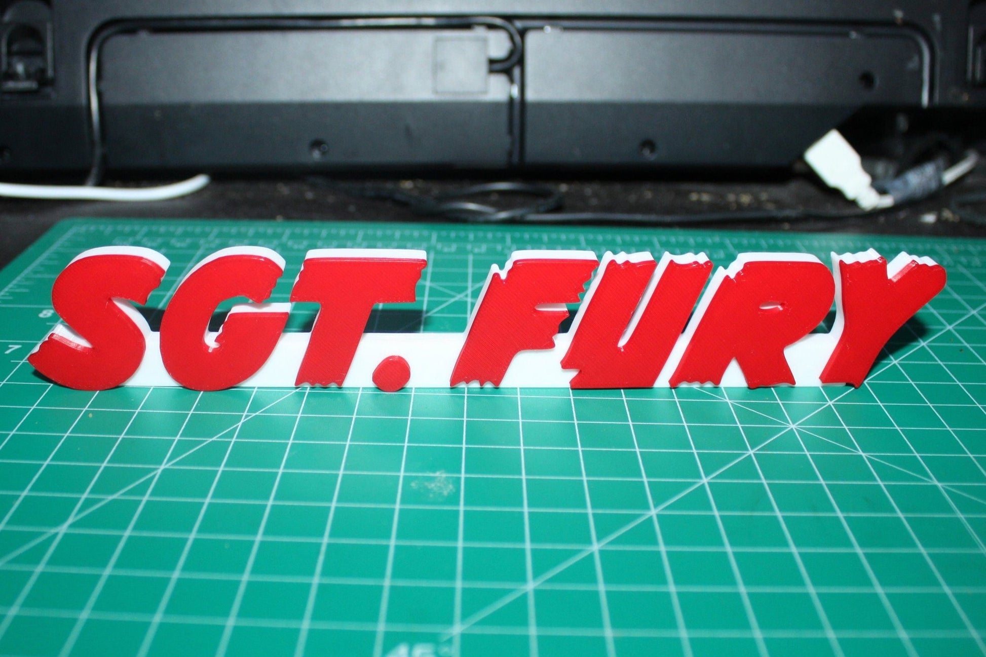 SGT. Fury 3D printed Comic Logo Art