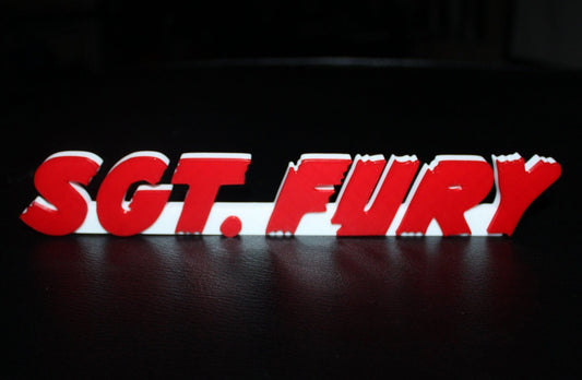 SGT. Fury 3D printed Comic Logo Art