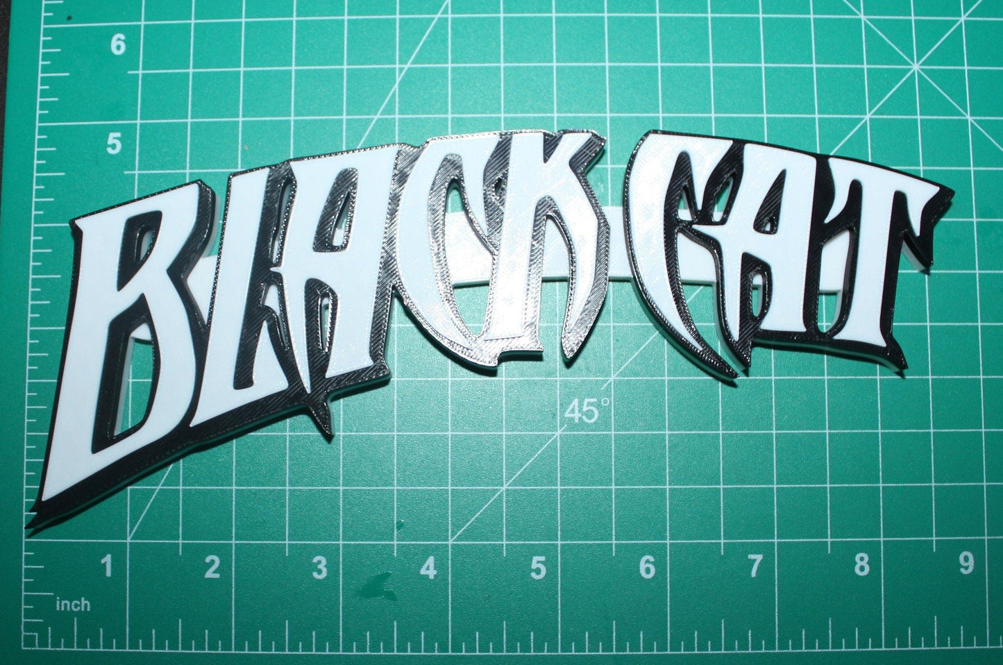 Black Cat 3D printed Comic Logo Art