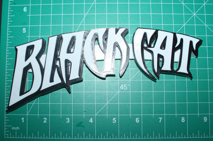 Black Cat 3D printed Comic Logo Art