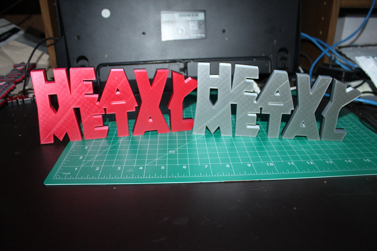 Heavy Metal 3D printed Logo Art