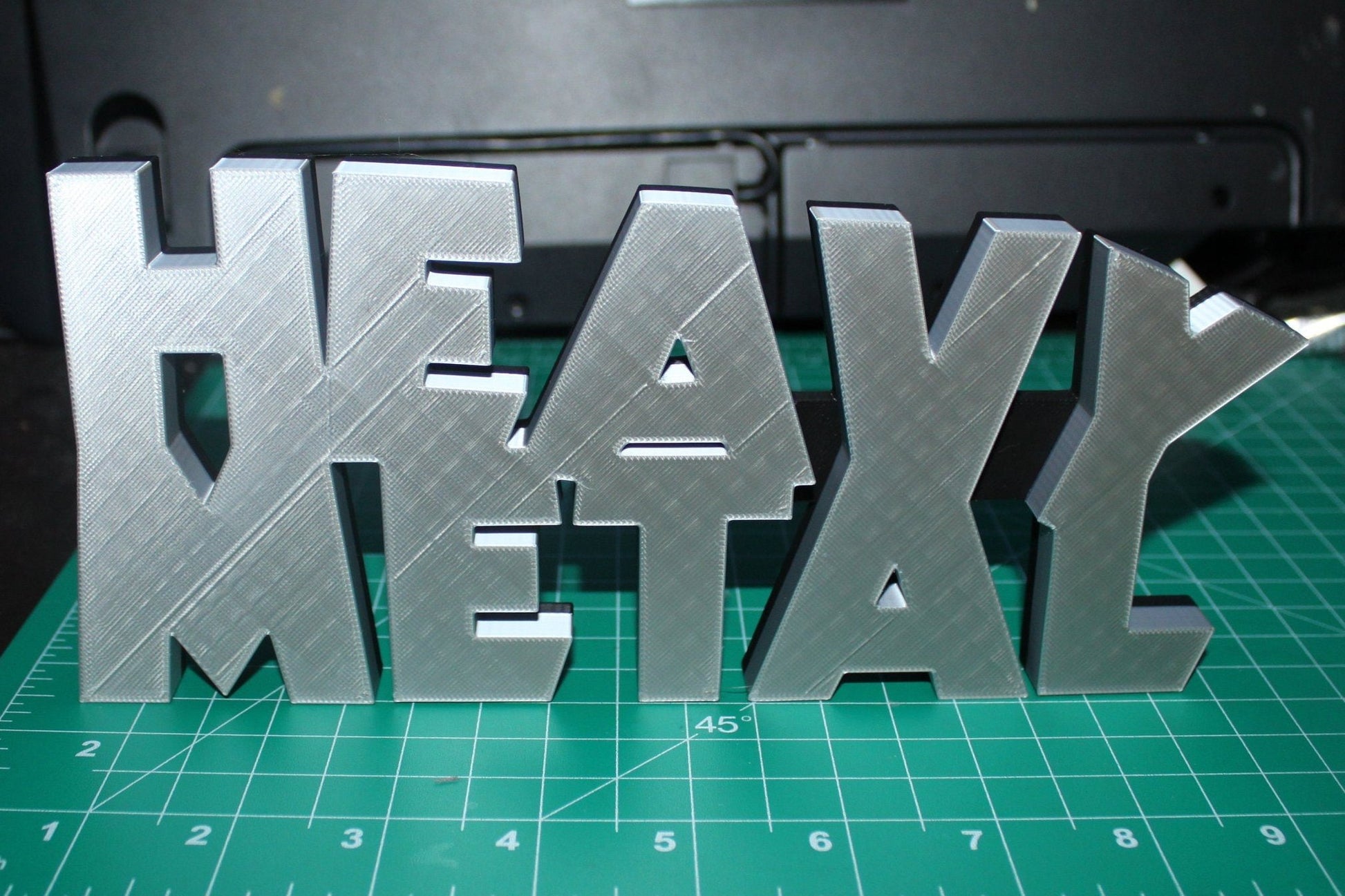 Heavy Metal 3D printed Logo Art