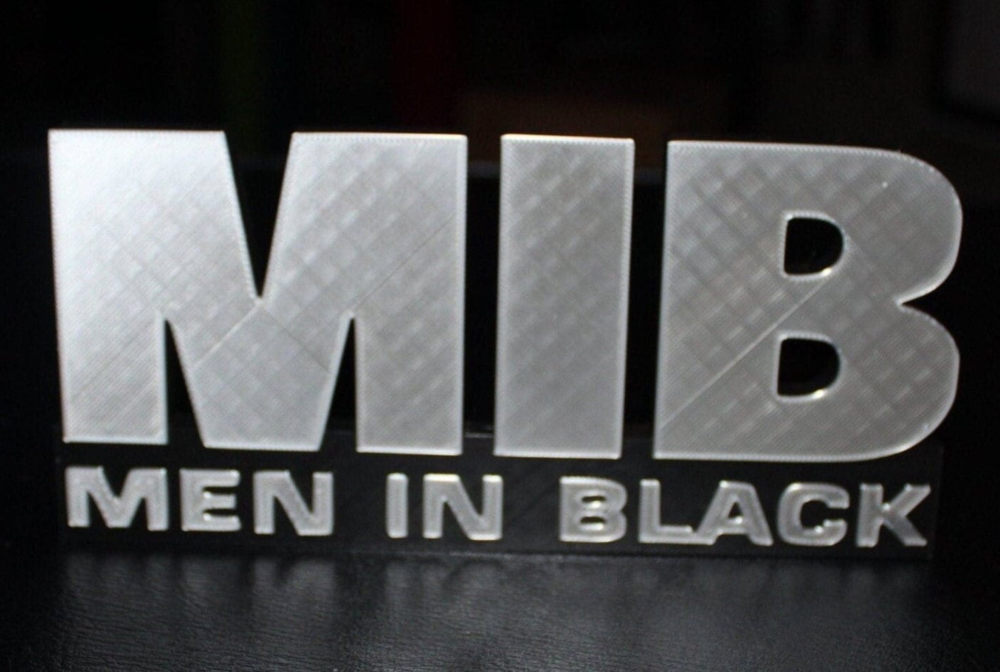 Men in Black 3D printed Logo Sign Wall Desk Shelf Art