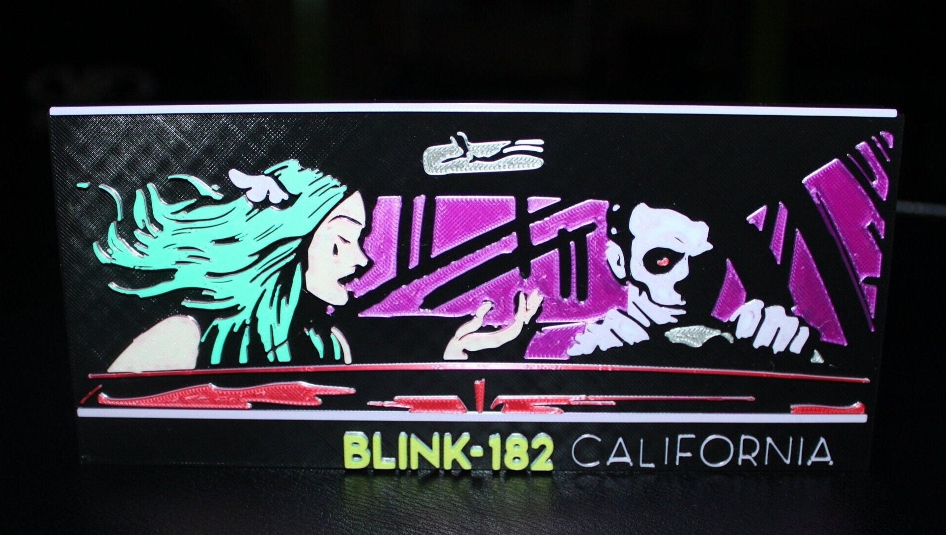 Blink 182 California 3D Printed Logo Art