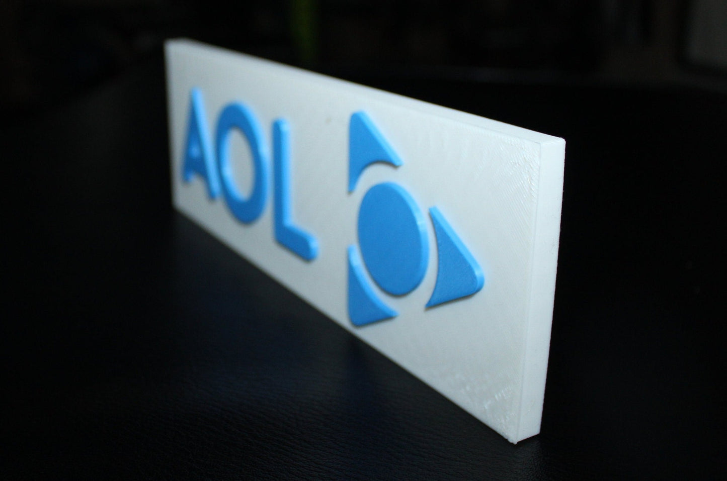 AOL 3D printed 3D printed Logo Sign Wall Desk Shelf Art