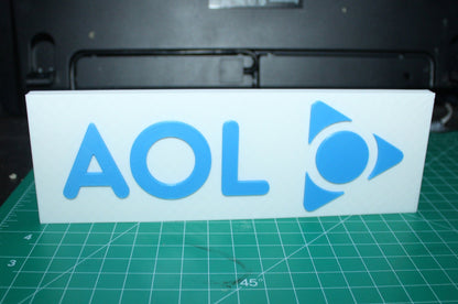 AOL 3D printed 3D printed Logo Sign Wall Desk Shelf Art