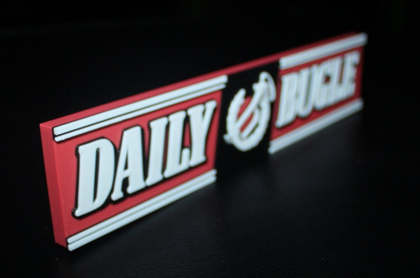 Daily Bugle 3D printed Comic Logo Art