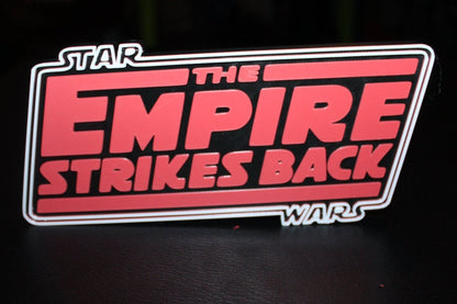 Star Wars The Empire Strikes Back 3D printed Logo Sign Wall Desk Shelf Art