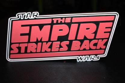 Star Wars The Empire Strikes Back 3D printed Logo Art