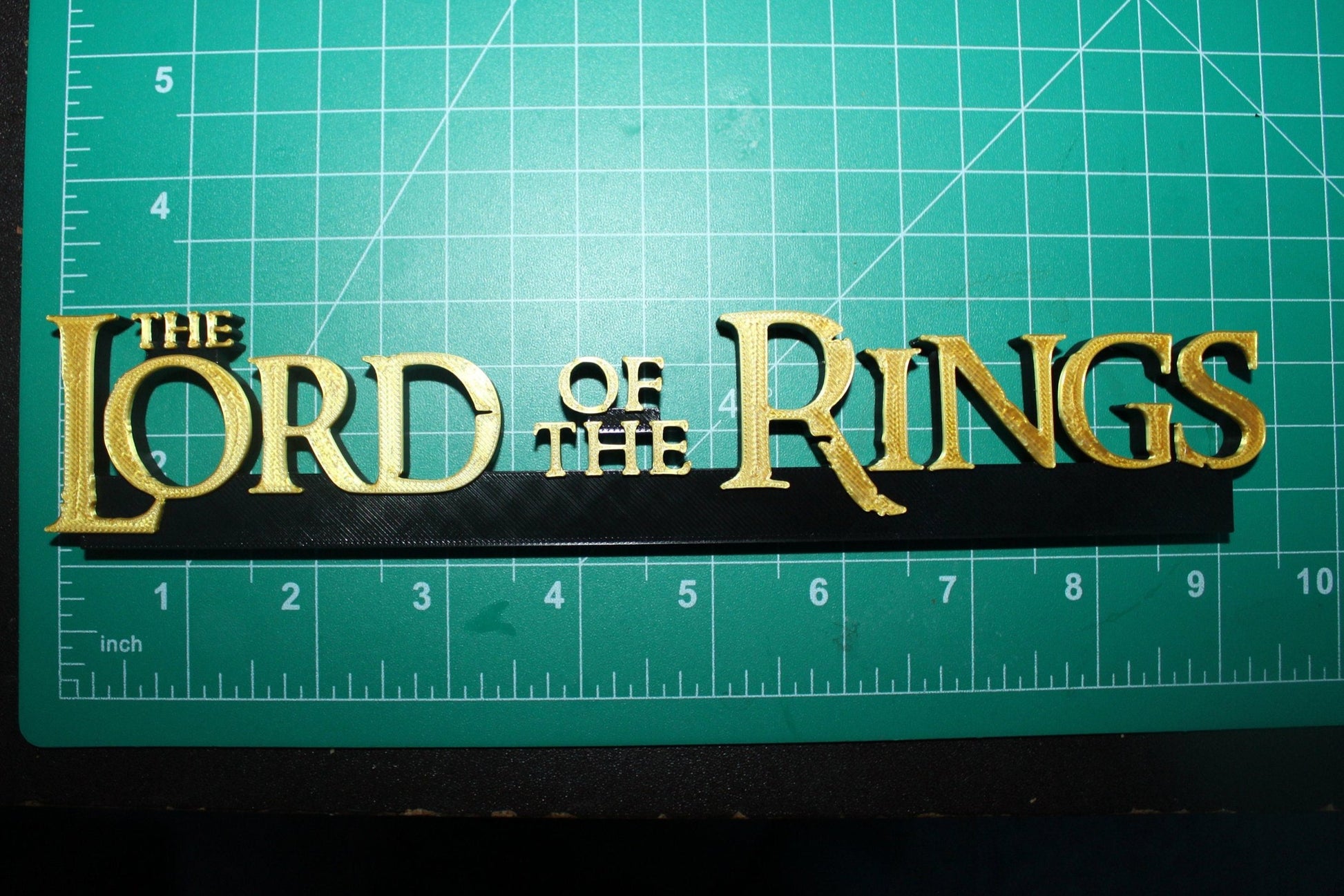 Lord of the Rings 3D printed Logo Art