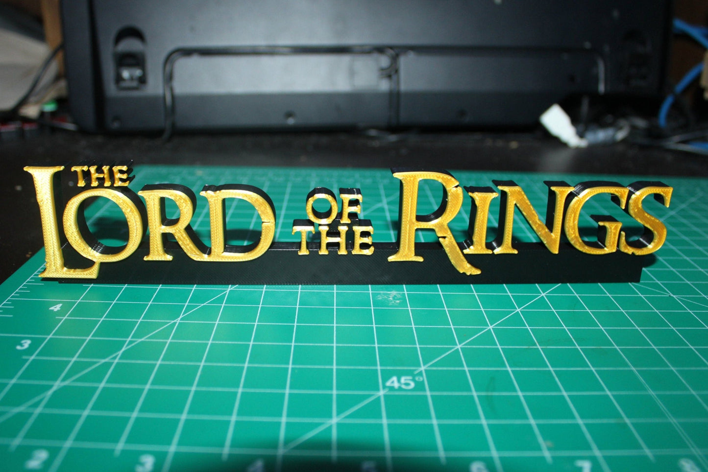 Lord of the Rings 3D printed Logo Art