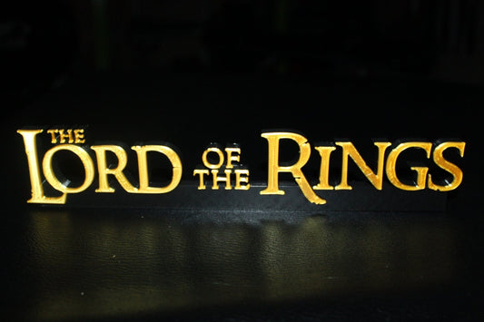 Lord of the Rings 3D printed Logo Art