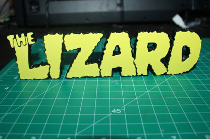 The Lizard 3D printed Comic Logo Art