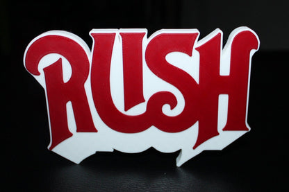 Rush 3D Printed Logo 3D Art