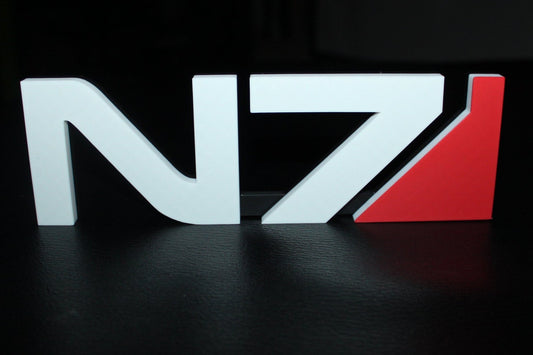 Mass Effect N7 3D printed Logo Art