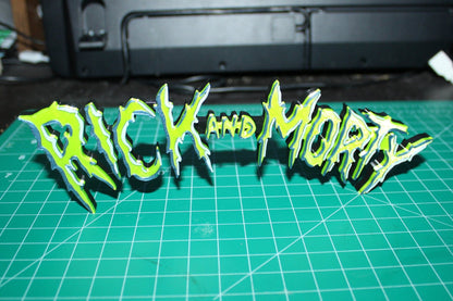 Rick and Morty 3D printed Logo Art