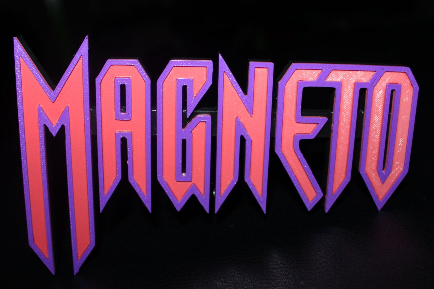 Magneto 3D printed Comic Logo Art