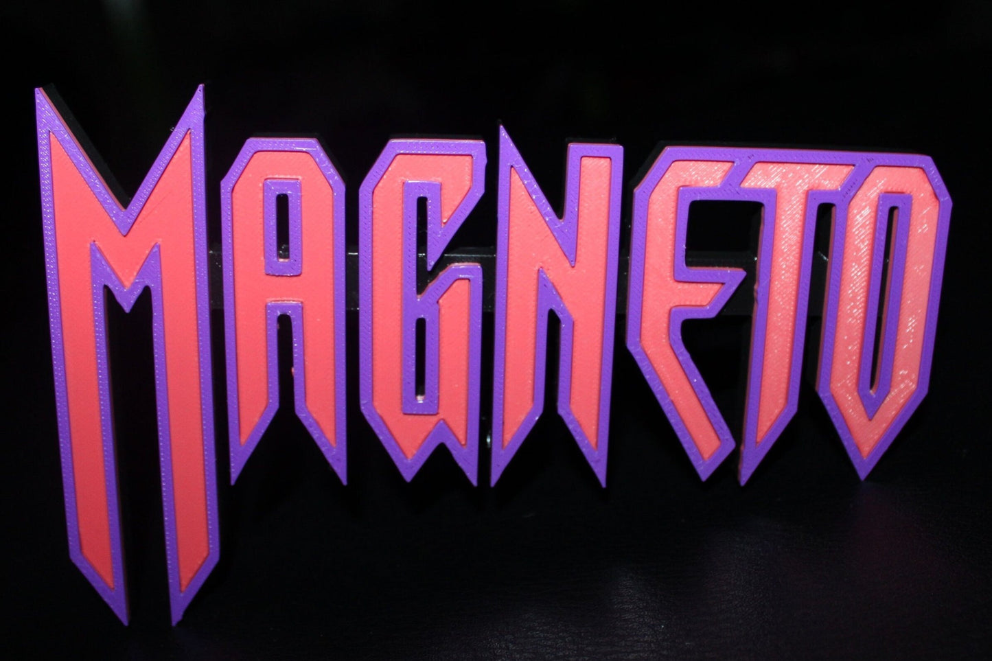 Magneto 3D printed Logo Sign Wall Desk Shelf Art